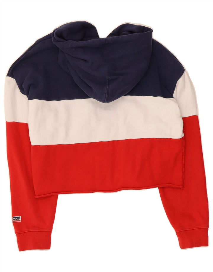 LEVI'S Womens Oversized Graphic Hoodie Jumper UK 14 Medium Multicoloured Vintage Levi's and Second-Hand Levi's from Messina Hembry 