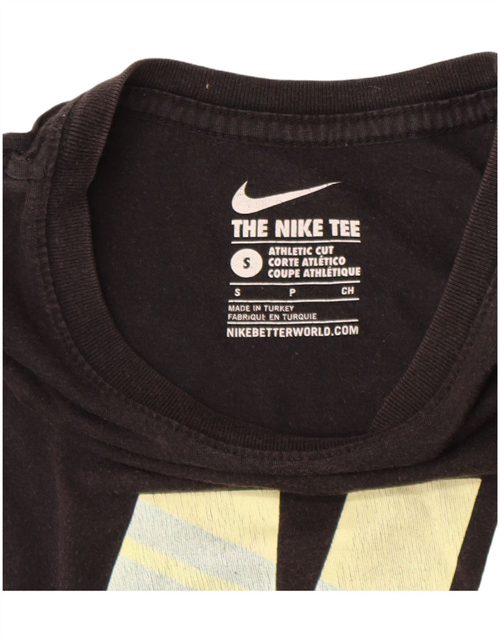 NIKE Mens Athletic Cut Graphic T-Shirt Top Small Black