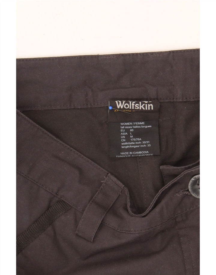 JACK WOLFSKIN Womens Bootcut Hiking Trousers W30 L33 Black Polyester Vintage Jack Wolfskin and Second-Hand Jack Wolfskin from Messina Hembry 