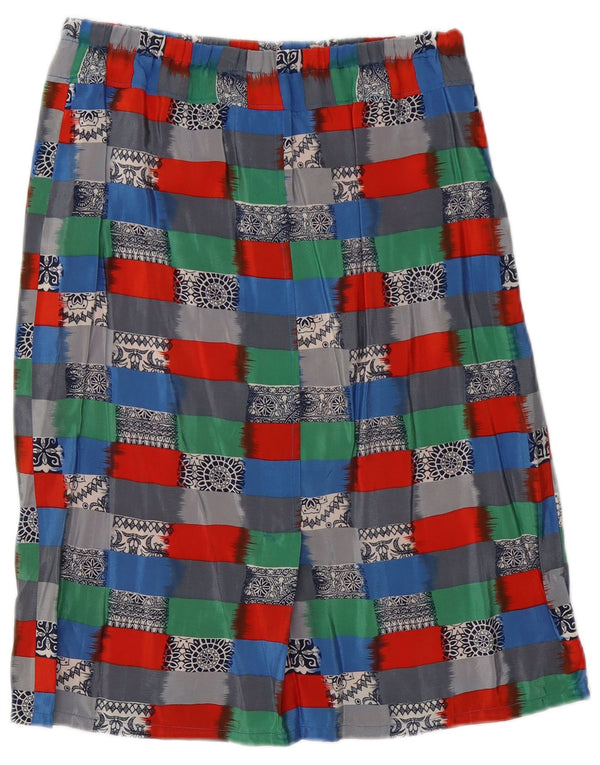 Vintage Damen gerader Rock W30 Medium Mehrfarbig Geometrisch