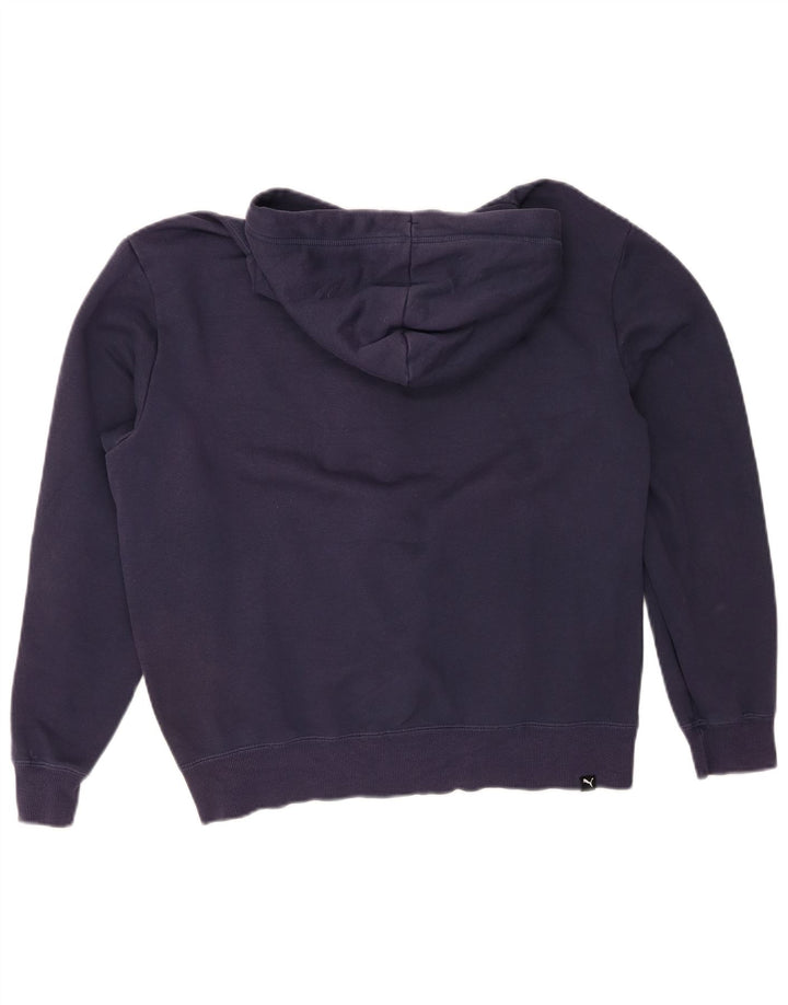 PUMA Mens Graphic Hoodie Jumper Large Navy Blue