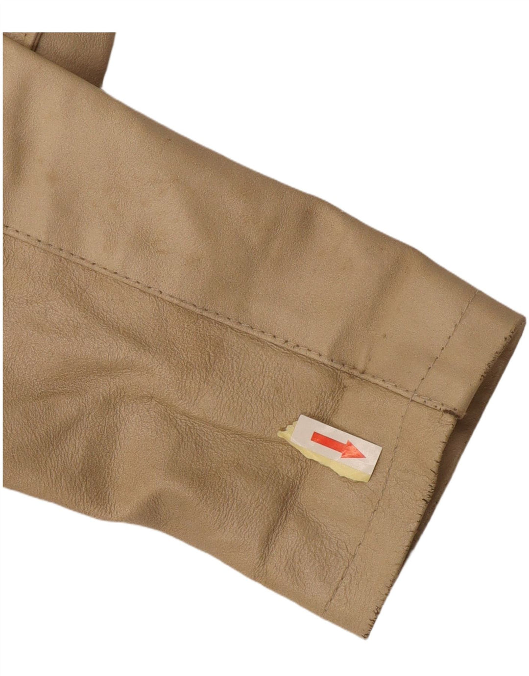 Viamaestra Womens Leather Jacket UK 12 Medium Beige Leather