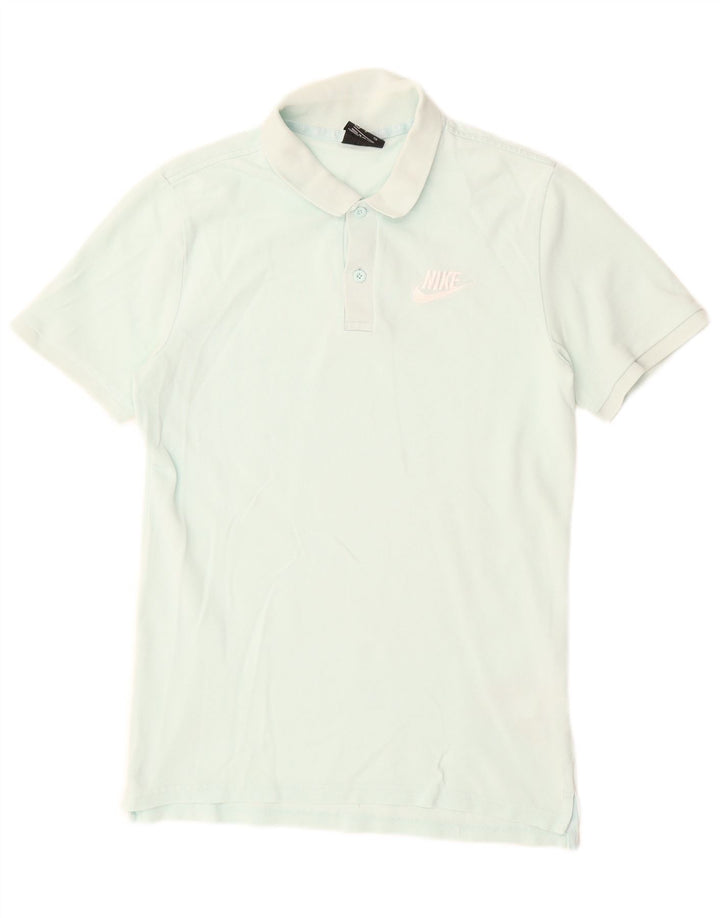 Nike Mens Polo Shirt Small Turquoise Cotton