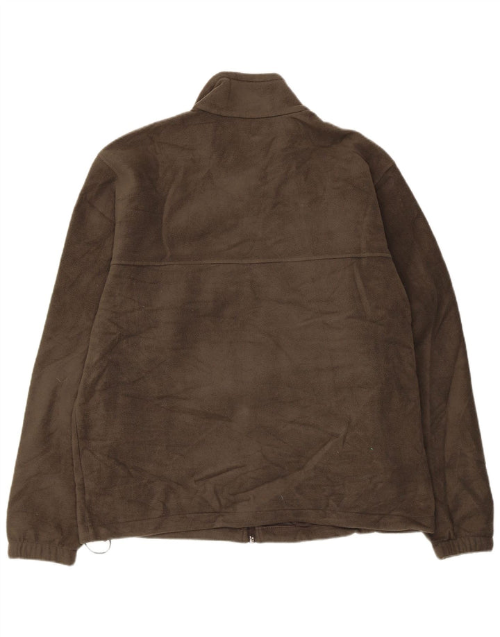 Columbia Mens Fleece Jacket UK 40 Large Khaki Polyester
