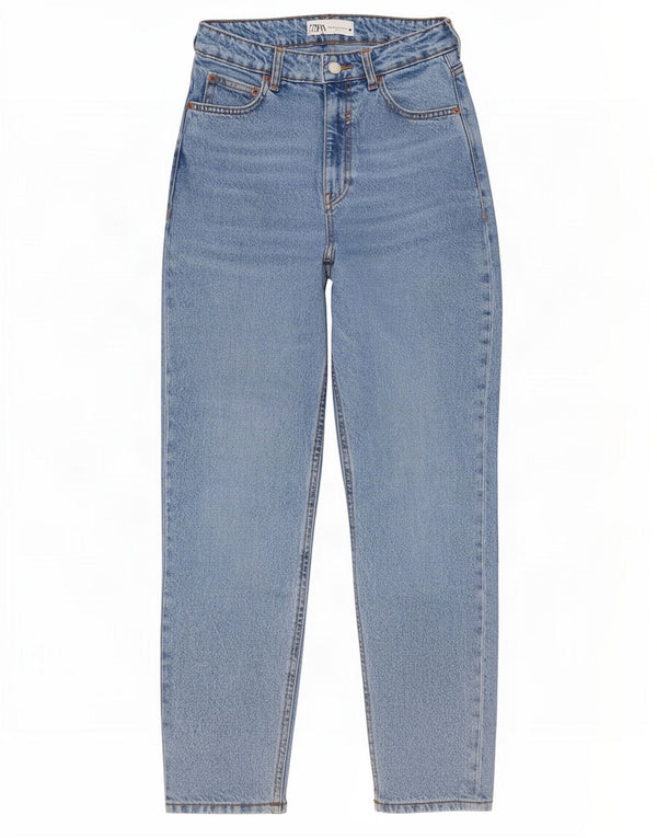 Zara ženske ravne traperice EU 36 XS W26 L27 plavi pamuk