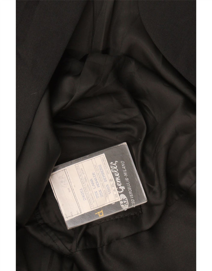 Giacca blazer da uomo a 1 bottone Gemelli UK 42 XL lana nera