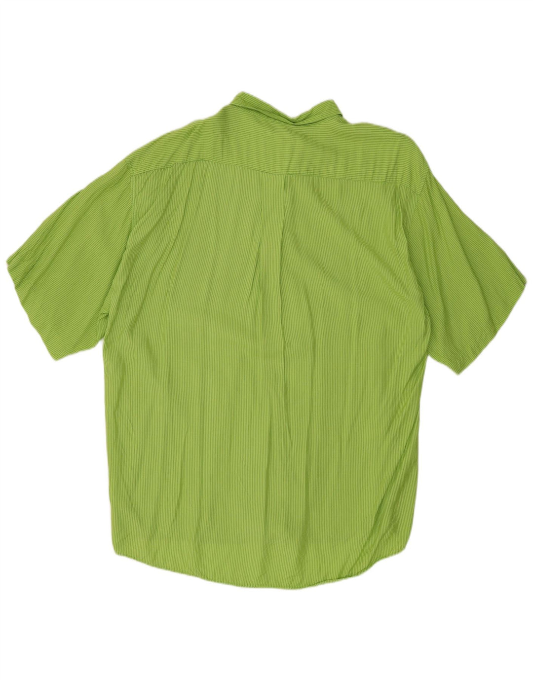 TIPO' S Mens Short Sleeve Shirt XL Green Pinstripe