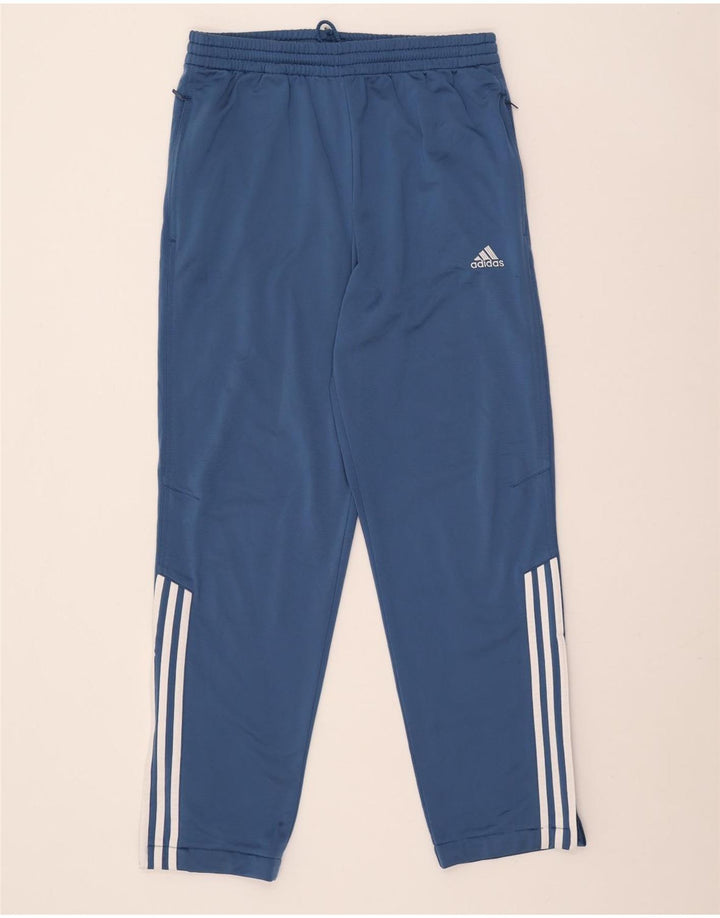 Męskie spodnie dresowe Adidas, średni niebieski poliester