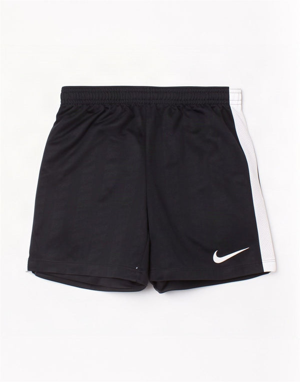 Pantaloncini sportivi Nike da ragazzo Dri Fit 8-9 anni Small Nero Colourblock Poliestere