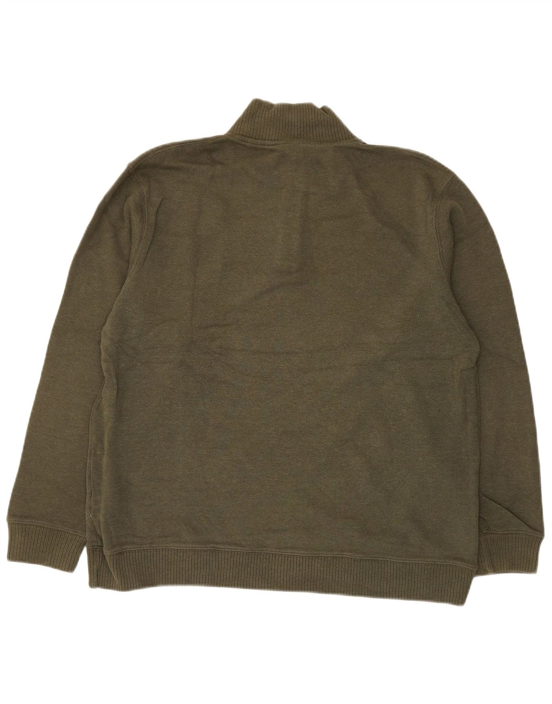 EDDIE BAUER Maglione da uomo con collo a bottoni in cotone kaki medio