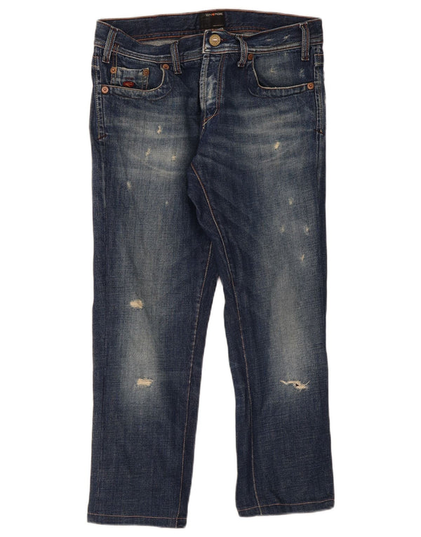 Jeans dritti effetto consumato da donna Energie W33 L25 cotone blu