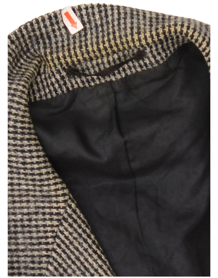 ST MICHAEL Mens Harris Tweed Blazer Jacket UK 40 Large Grey Houndstooth