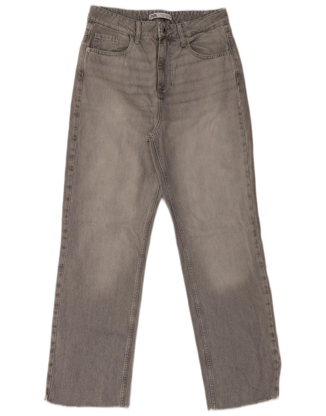Zara Womens Straight Jeans EU 38 Small W28 L30 Grey