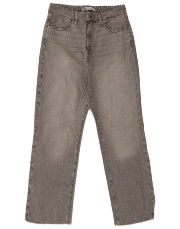 Zara Womens Straight Jeans EU 38 Small W28 L30 Grey
