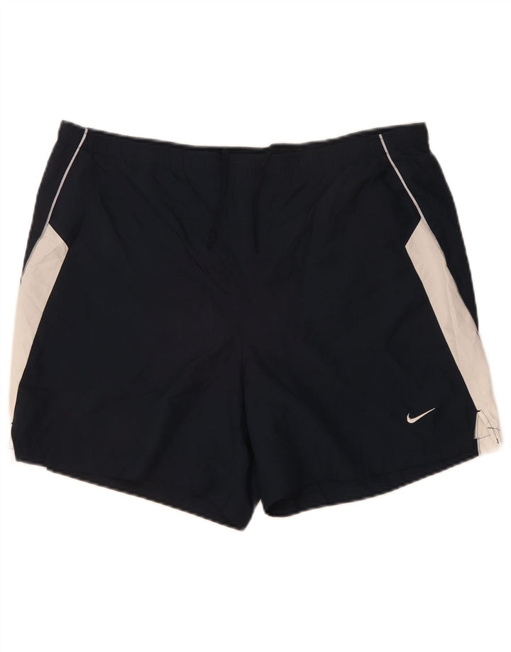 Nike Mens Dri Fit Sport Shorts Medium  Navy Blue Colourblock Polyester