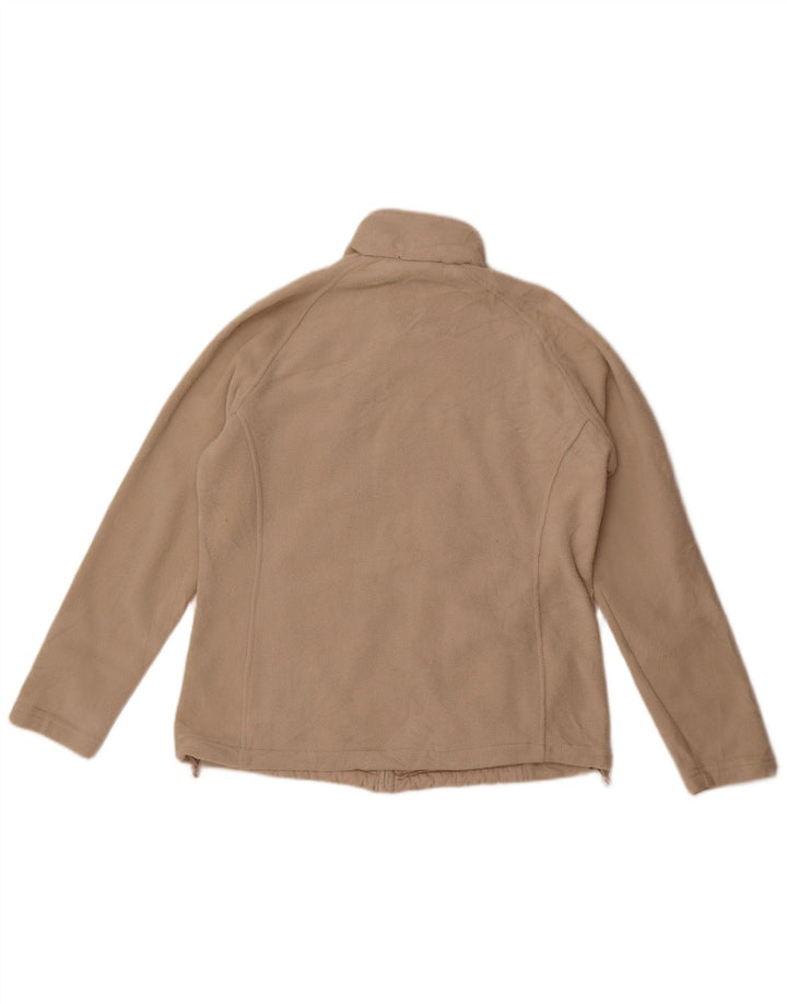 New Balance Damen Fleecejacke UK 16 Large Beige Polyester
