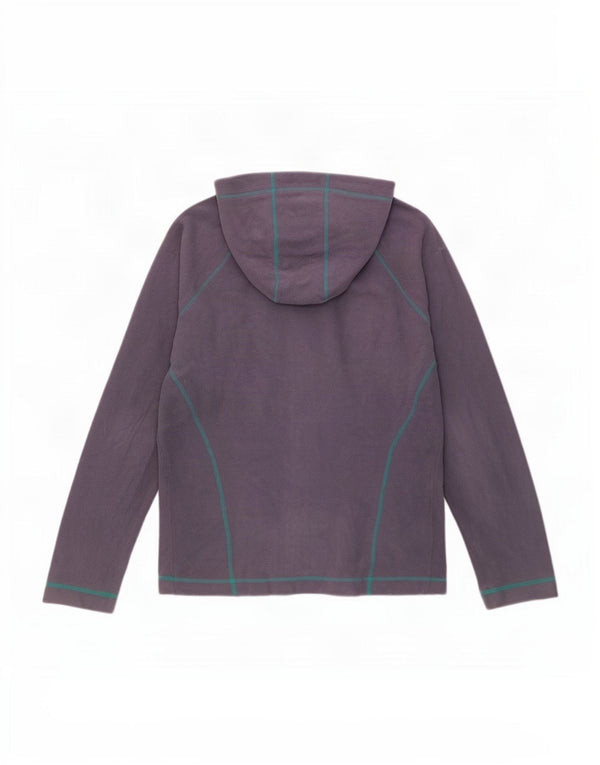 The North Face Womens Hooded Fleece Jacket UK 14 Medium Purple Polyester