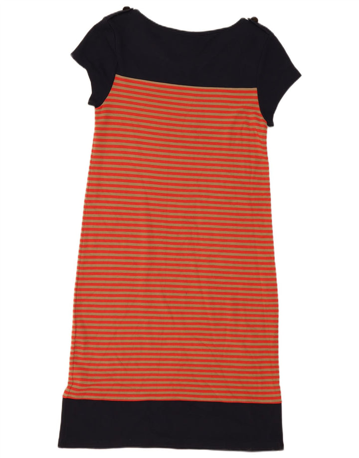 Next Womens T-Shirt Dress UK 14 Medium Navy Blue Striped Polyester