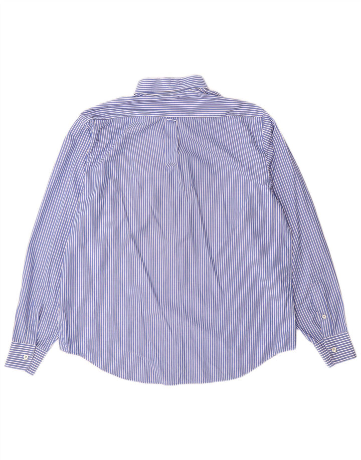 Marina Yachting Mens Shirt Size 43 Large Blue Pinstripe