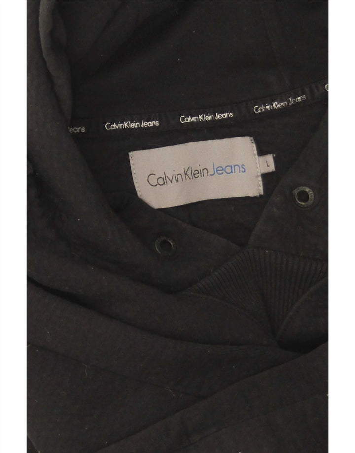 Calvin Klein Jeans Mens Hoodie Jumper Large Black