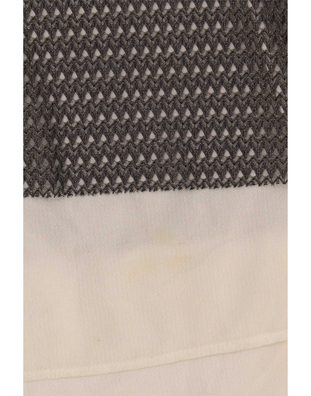 Zara Womens Sleeveless See Through Top UK 16 Large Grey Colourblock