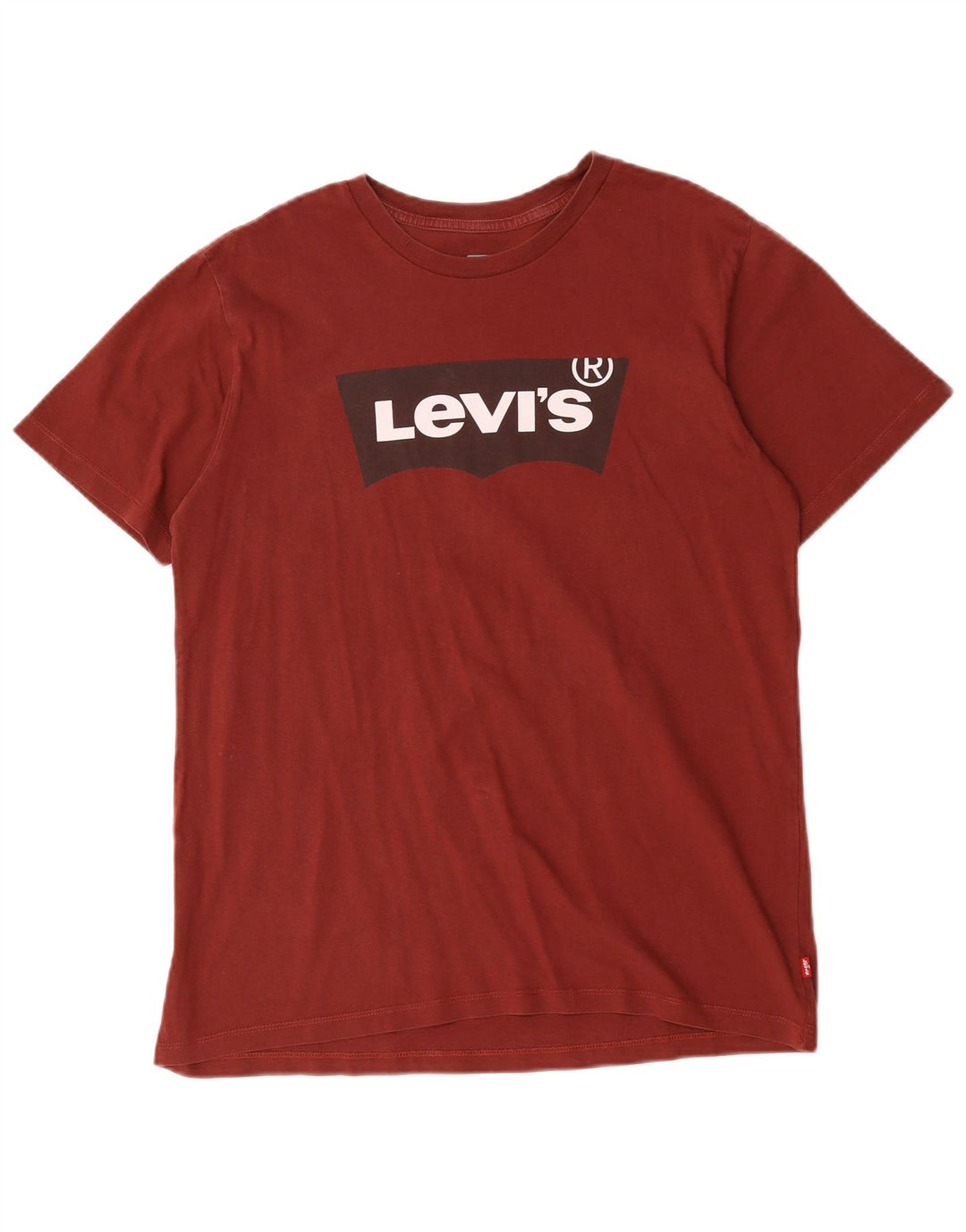 Levi's Mens Graphic T-Shirt Top Medium Burgundy Cotton
