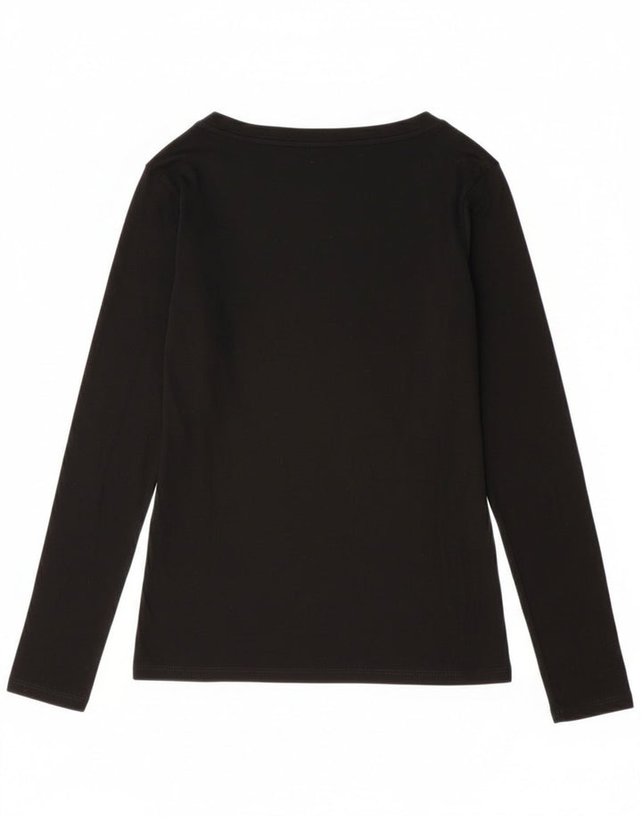 Armani Exchange Womens Graphic Top UK 8 Small Black Logo