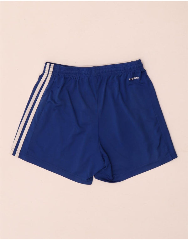 Adidas Damen Aeroready Sport Shorts UK 8/10 Small Blau Polyester