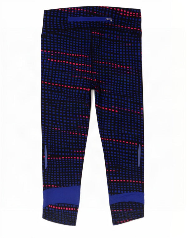 Damskie legginsy Capri Under Armour UK 12 w średnie niebieskie paski
