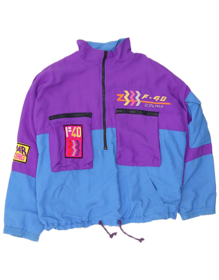 Colmar Mens Graphic Tracksuit Top Jacket IT 50 Medium Purple Colourblock