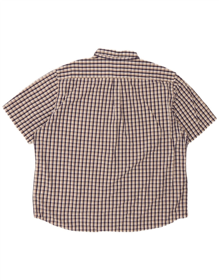 DOCKERS Mens Short Sleeve Shirt 2XL Multicoloured Check Cotton