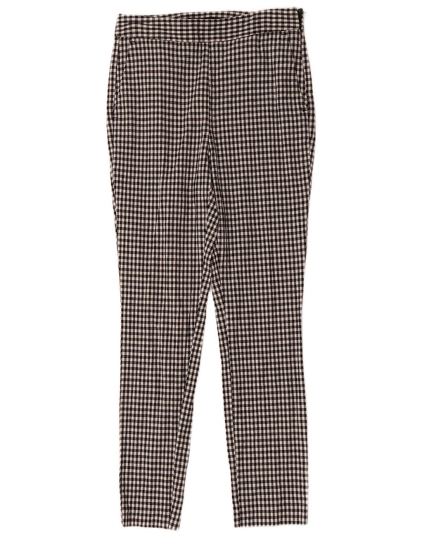 Zara Γυναικείο Slim παντελόνι Chino Medium W28 L28 Black Gingham