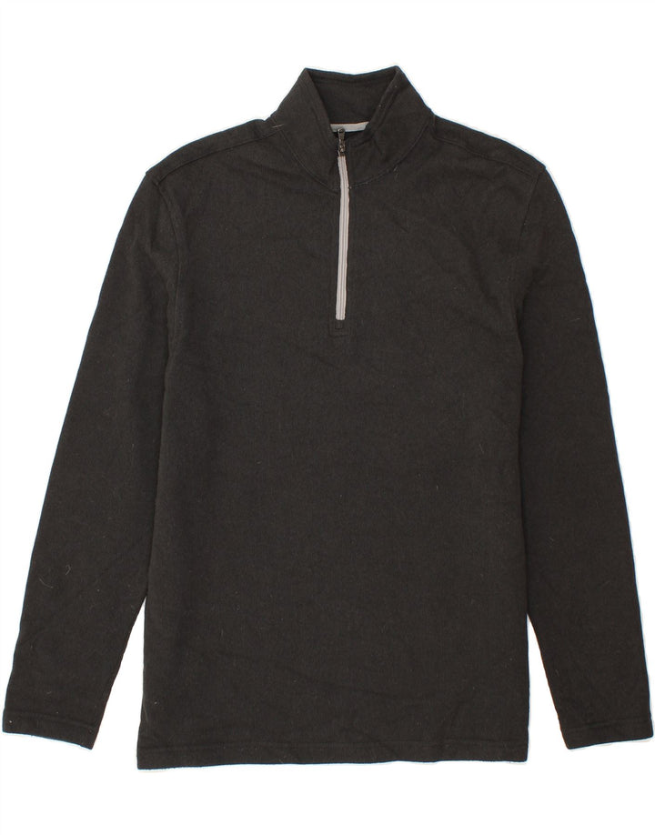 IZOD Mens Zip Neck Sweatshirt Jumper Medium Grey Vintage Izod and Second-Hand Izod from Messina Hembry 