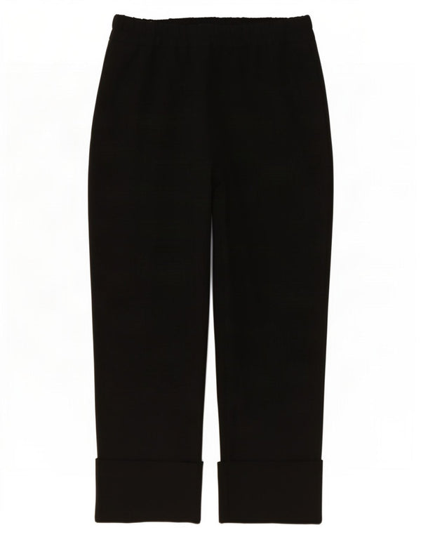 Zara Damen-Hosen mit hoher Taille, schmal zulaufende, kurze Hose, Größe L, W30, L25, Schwarz