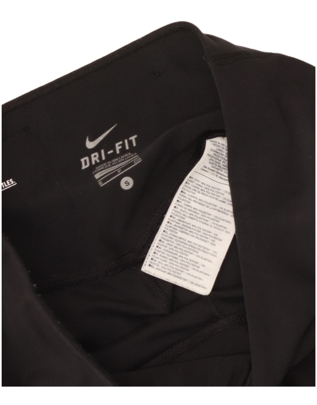 Nike Womens Dri Fit Leggings UK 10 Small  Black Polyester