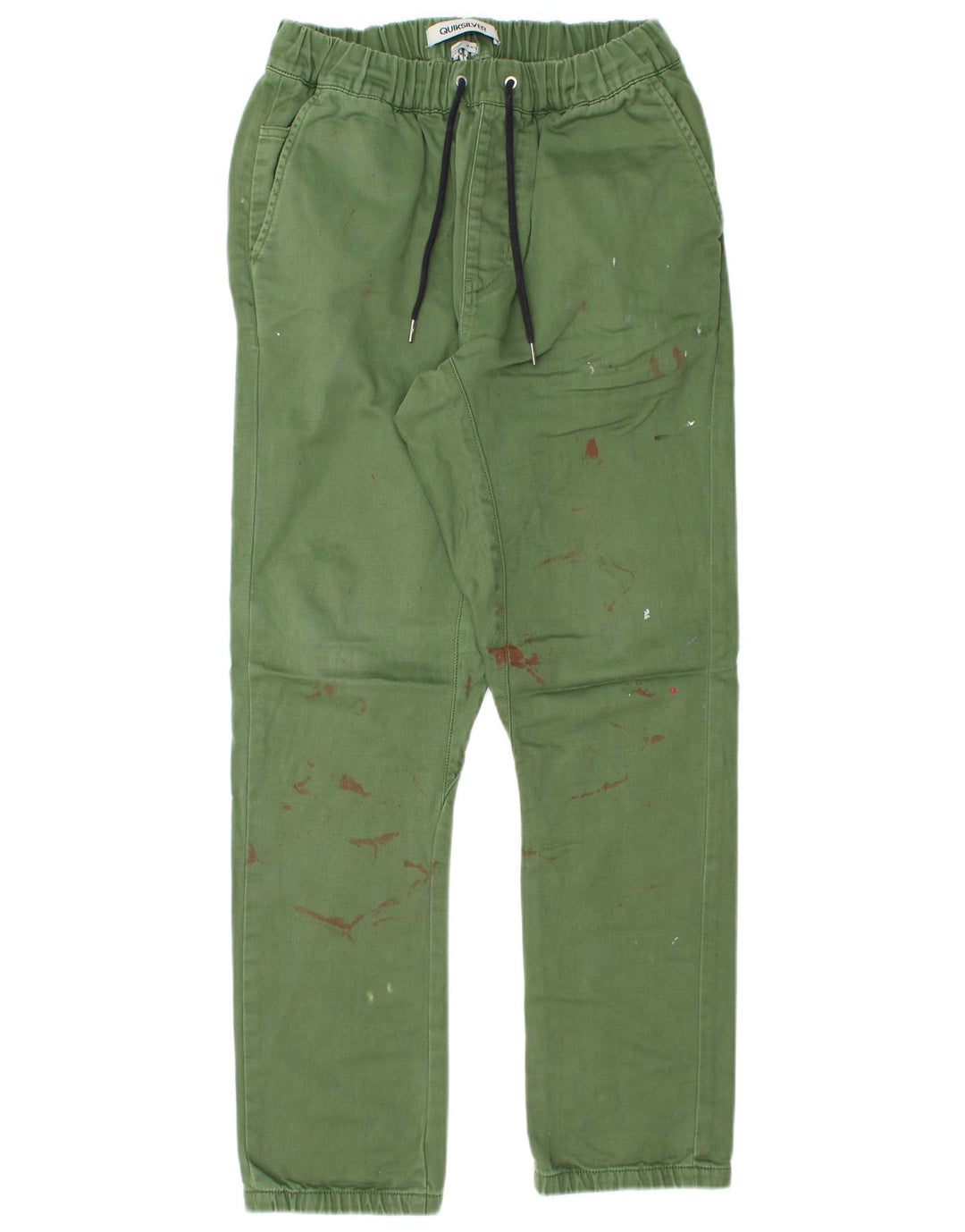 Quiksilver Mens Straight Chino Trousers Medium W30 L30 Green Polyester