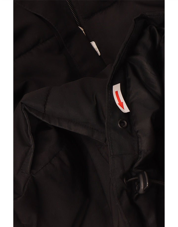 Ellesse Dame Oversized hættepolstret jakke UK 8 Small Black Polyester