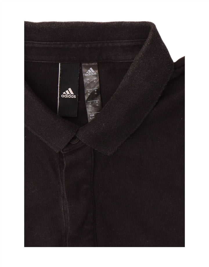 ADIDAS Mens Polo Shirt XL Black Cotton Vintage Adidas and Second-Hand Adidas from Messina Hembry 