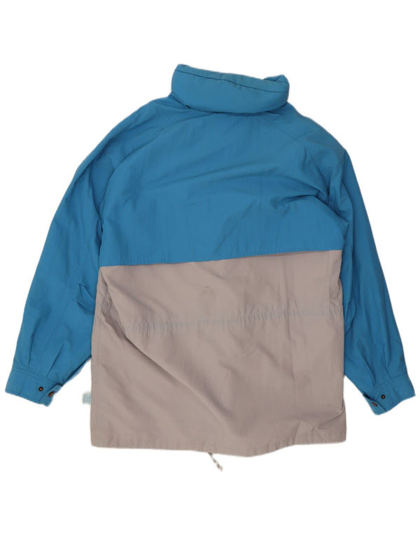 San Felice Abrigo cortavientos con capucha para hombre UK 40 Large Blue Colourblock