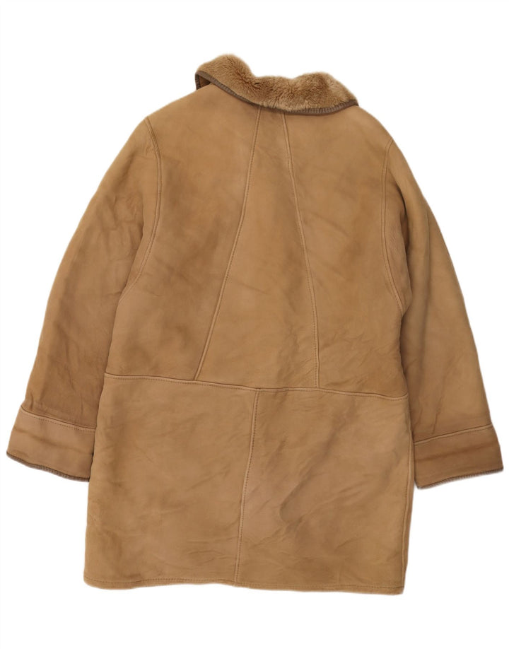Persona Dame Shearling Frakke Størrelse 21 Medium Beige Shearling