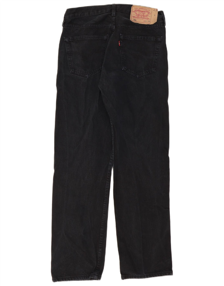 Levi's Womens 501 Straight Jeans W32 L30 Black Cotton