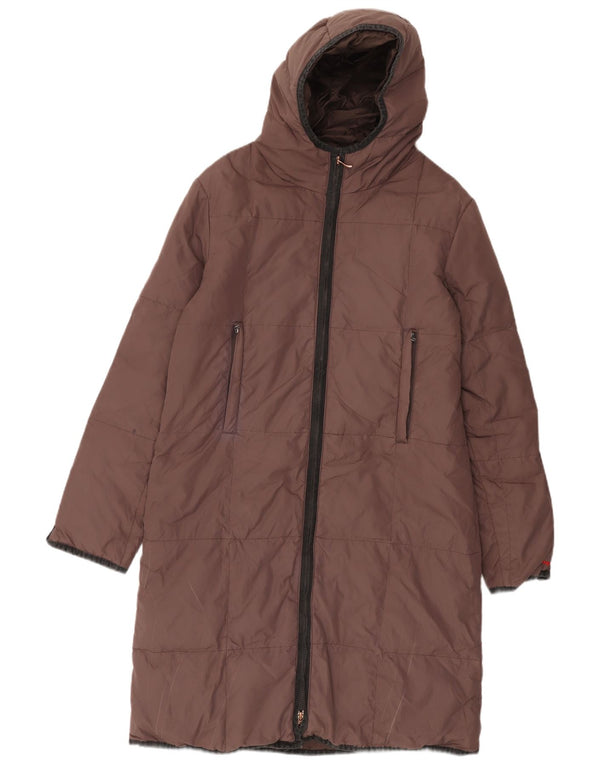 Miss Sixty Womens hættepolstret frakke UK 14 medium lilla