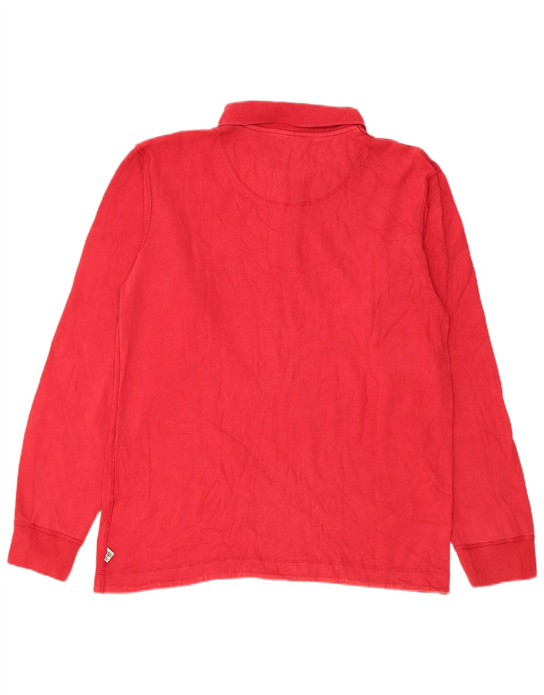 Timberland Mens Long Sleeve Regular Fit Polo Shirt Medium Red Cotton