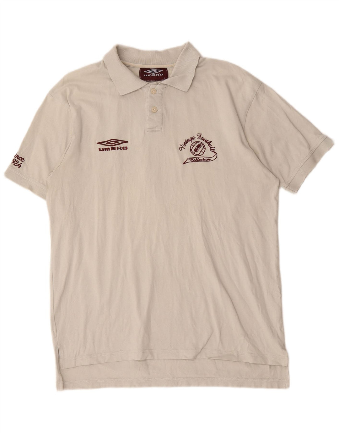 Umbro Herren-Poloshirt mit Grafik, groß, weiße Baumwolle