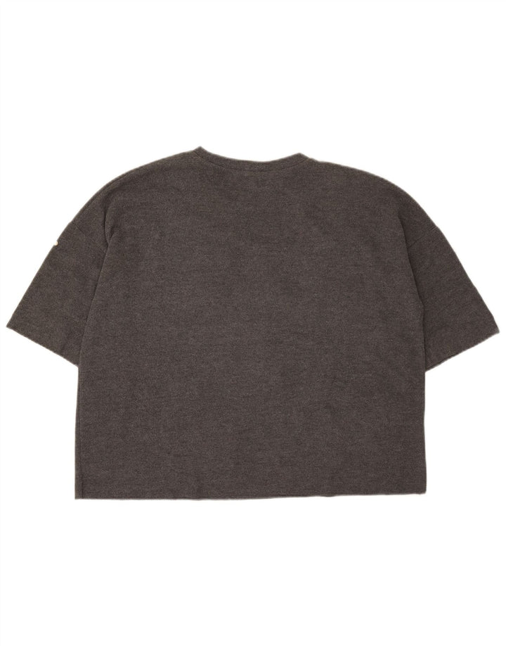 Zara Womens Trafaluc Oversized T-Shirt Top UK 10 Small Grey