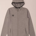 UMBRO Mens Zip Hoodie Sweater Small Grey Polyester