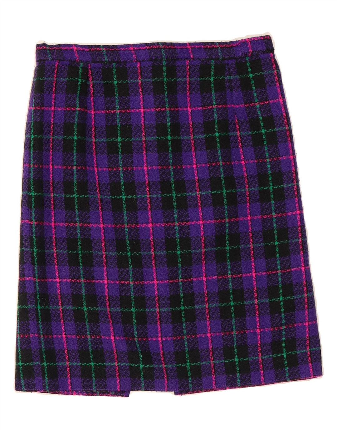 VINTAGE Womens Straight Skirt W30 Medium Purple Check Vintage Vintage and Second-Hand Vintage from Messina Hembry 