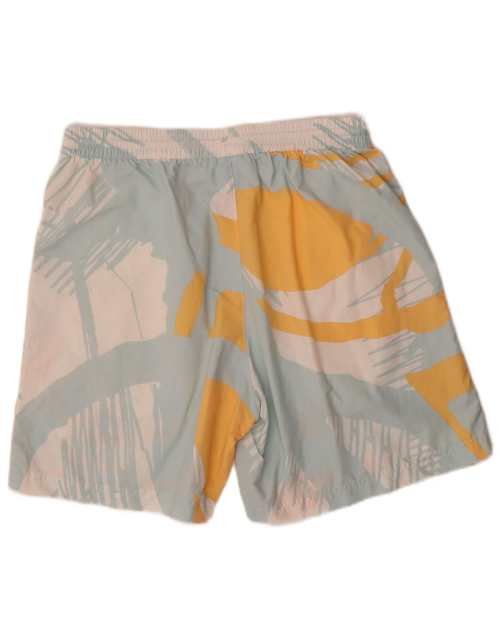 Adidas Mens Abstract Pattern Sport Shorts Medium  Blue Polyester
