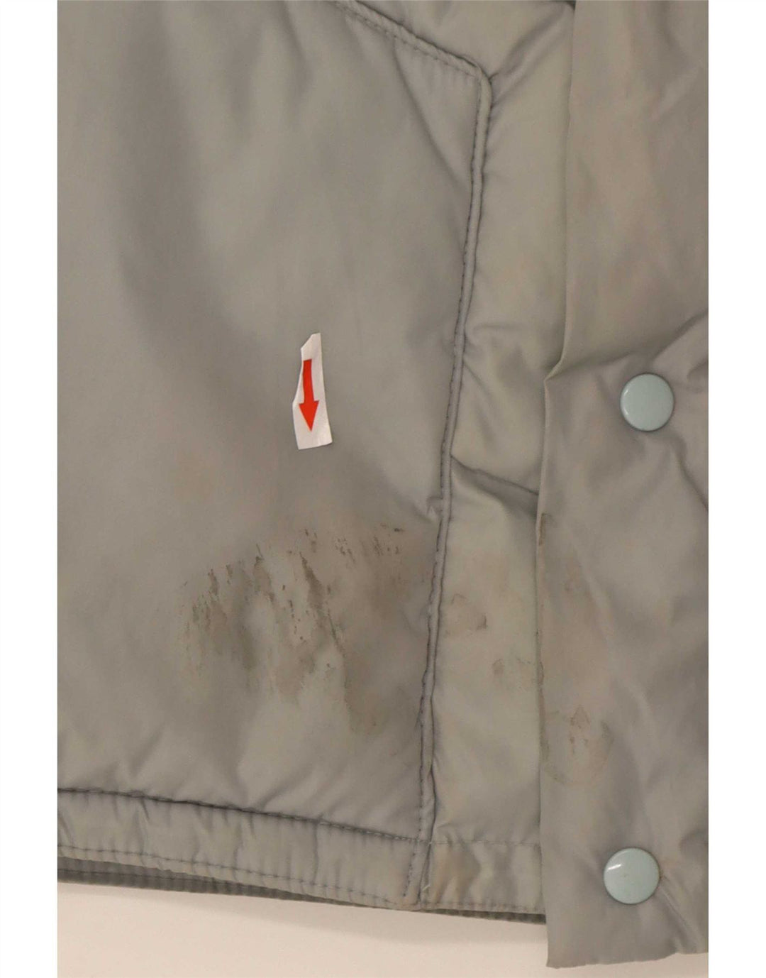 Fiorucci Mens Hooded Padded Jacket UK 38 Medium Grey Colourblock Nylon