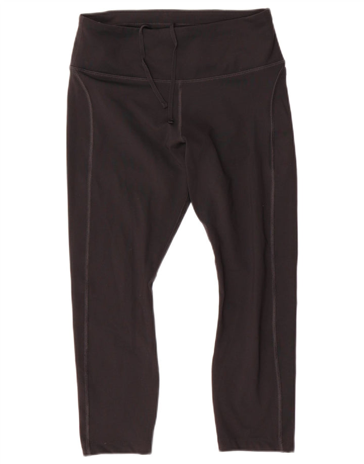Nike Womens Dri Fit Capri Leggings UK 14 Medium  Black Polyester